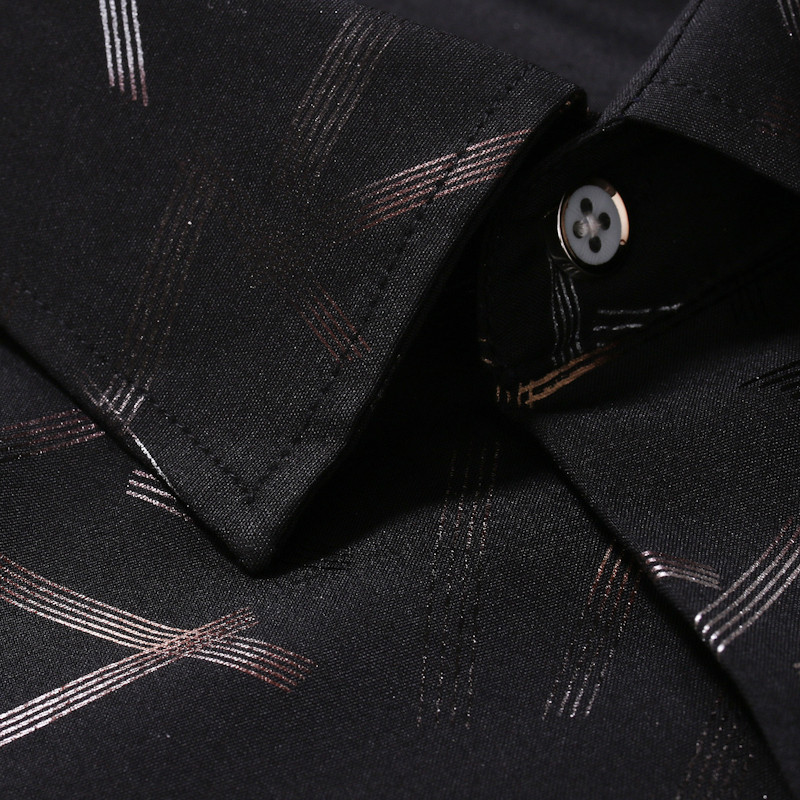 2021 High quality Mens Bronzing Geometric Shirts Slim Fit Short Sleeve Shirt Men Casual Shirts