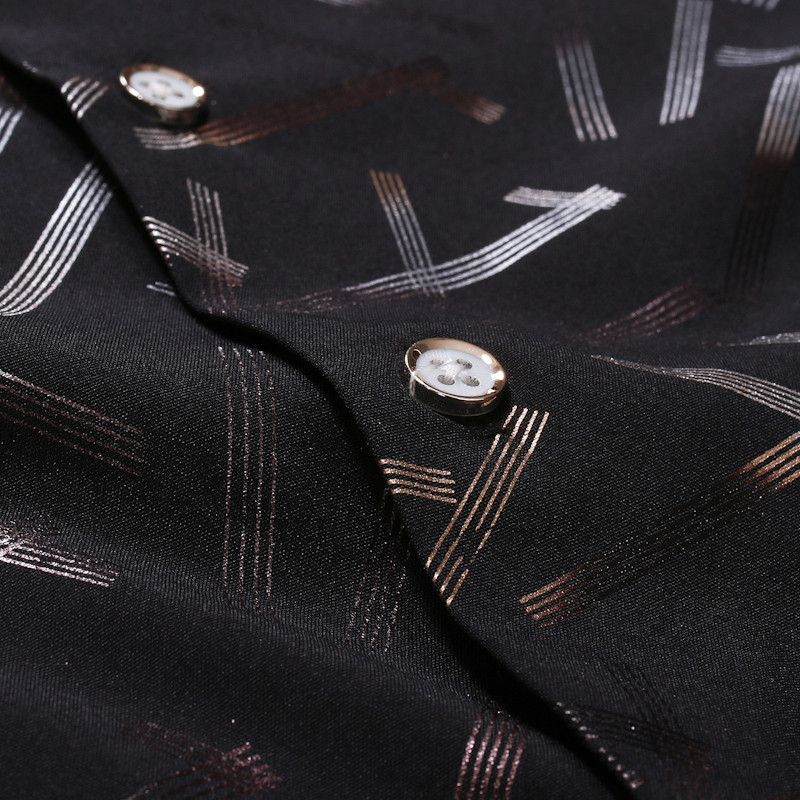 2021 High quality Mens Bronzing Geometric Shirts Slim Fit Short Sleeve Shirt Men Casual Shirts