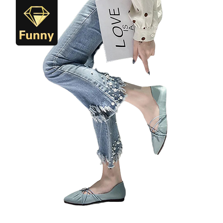 2021 High quality woman flats women loafers cross narrow band espadrilles soft bottom moccasins flats