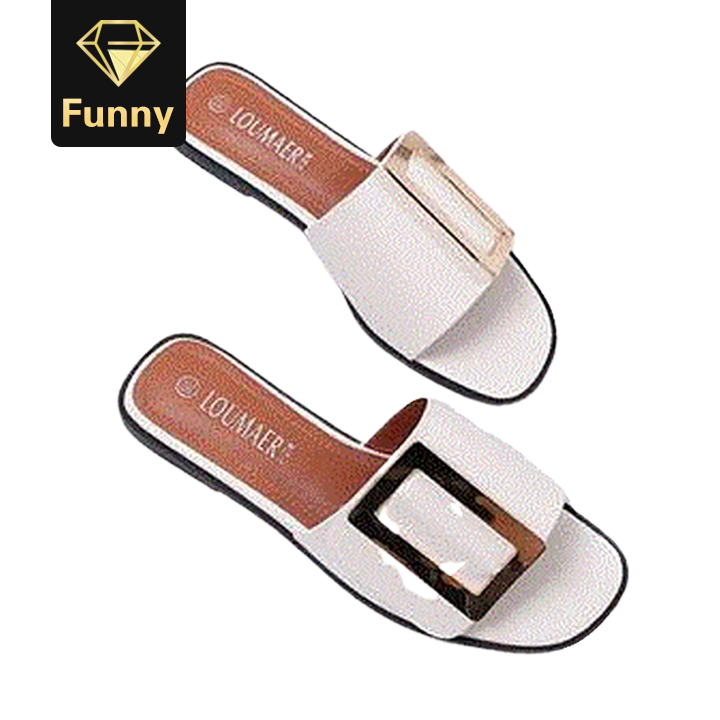 2021 High quality women flip flops buckle slippers women belt buckle slippers sandals