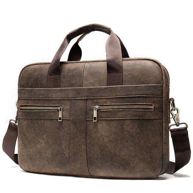 2021 High quality Leather Business Messenger Men Briefcase Handbag Mens Laptop Briefcase