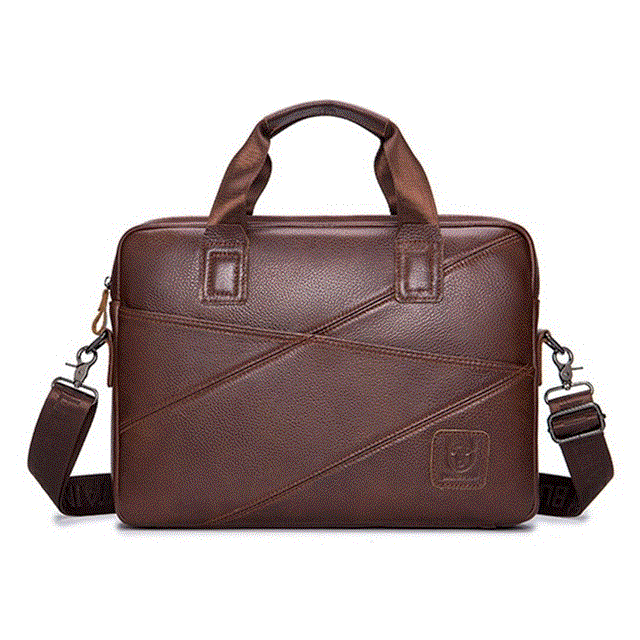 2021 High quality Men Briefcase Bag Genuine Leather 15 inch Laptop Bag Business Tote Briefcase