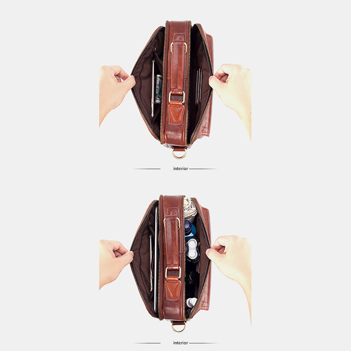 2021 High quality Men Briefcase Genuine Leather Business Bag Computer Laptop Bag Briefcase