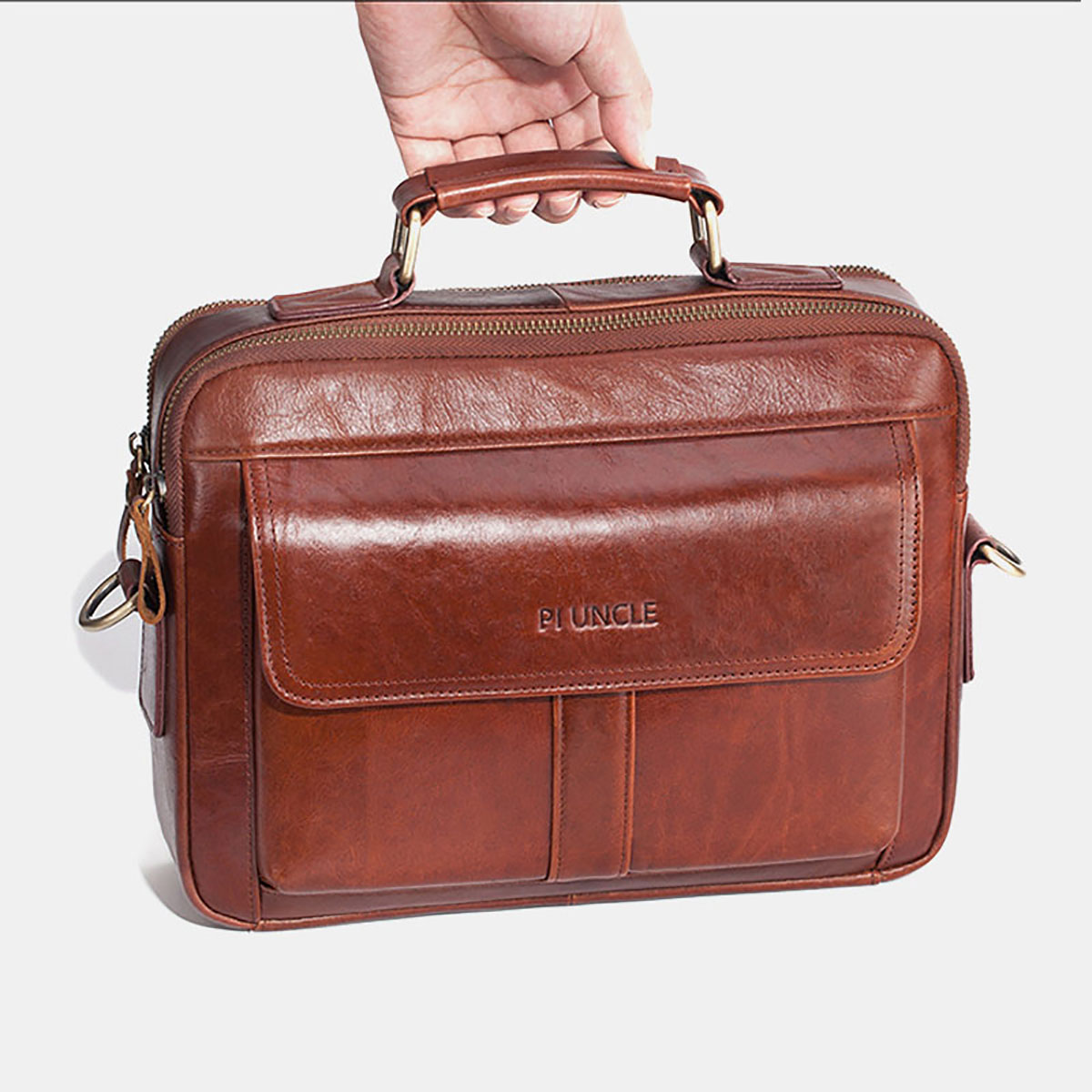 2021 High quality Men Briefcase Genuine Leather Business Bag Computer Laptop Bag Briefcase