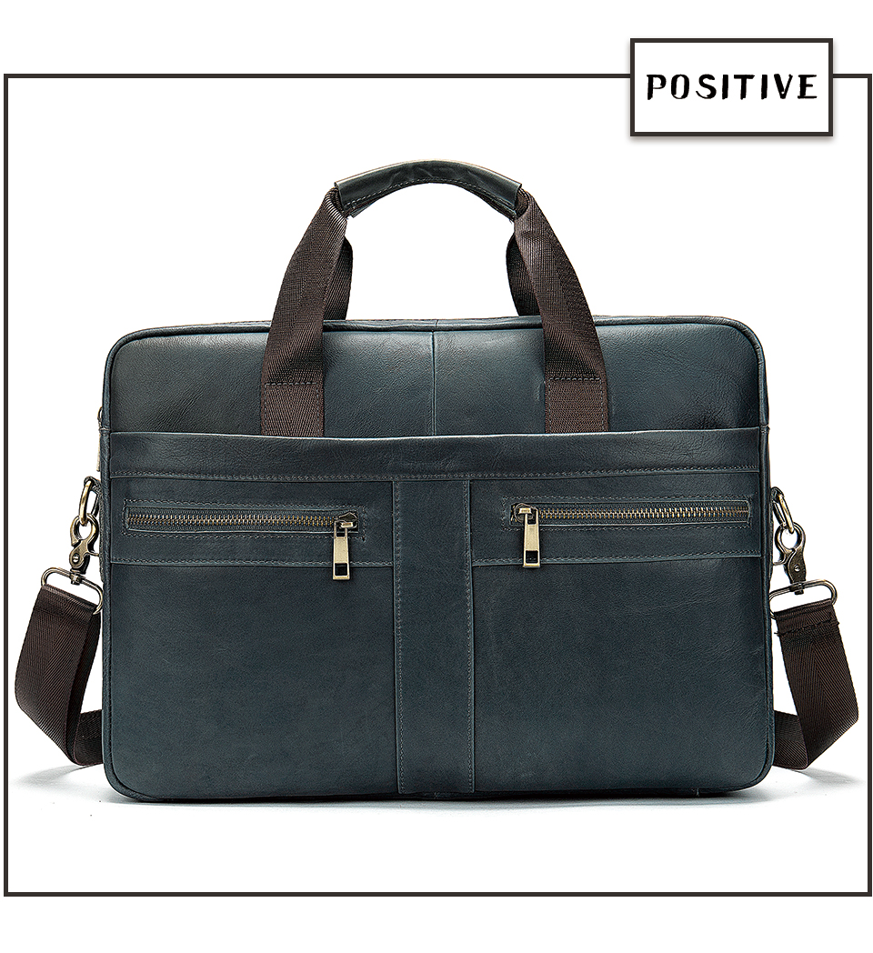 2021 High quality Leather Business Messenger Men Briefcase Handbag Mens Laptop Briefcase