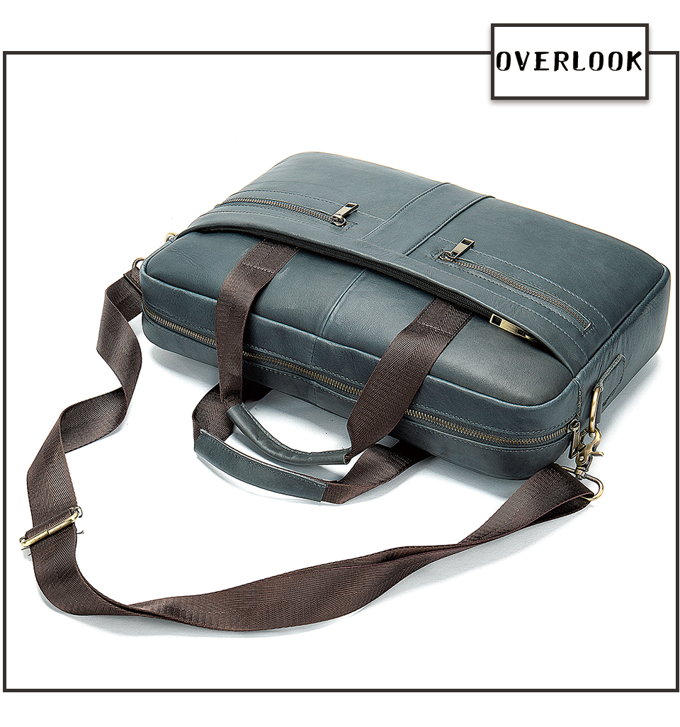 2021 High quality Leather Business Messenger Men Briefcase Handbag Mens Laptop Briefcase