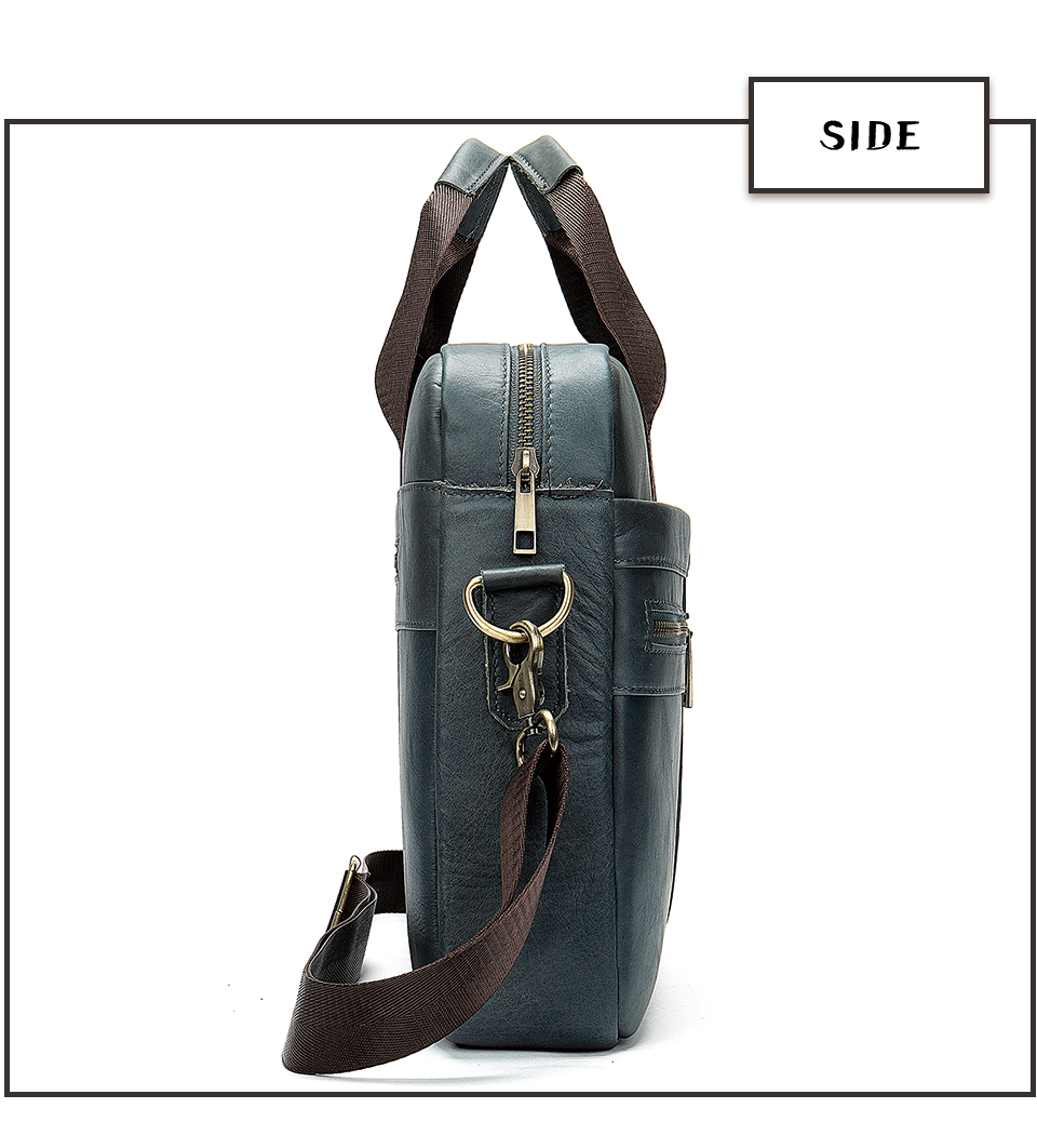 2021 High quality Leather Business Messenger Men Briefcase Handbag Mens Laptop Briefcase