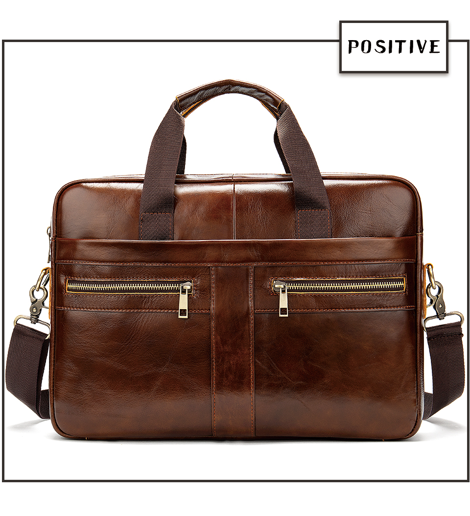 2021 High quality Leather Business Messenger Men Briefcase Handbag Mens Laptop Briefcase