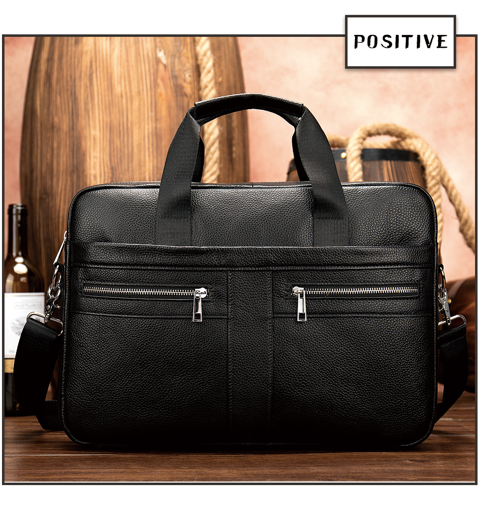 2021 High quality Leather Business Messenger Men Briefcase Handbag Mens Laptop Briefcase