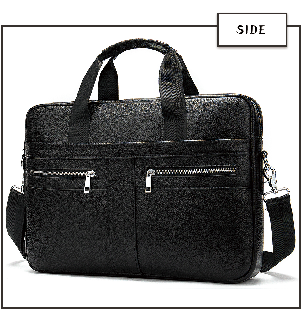 2021 High quality Leather Business Messenger Men Briefcase Handbag Mens Laptop Briefcase