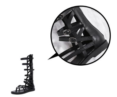 2021 High quality Women Sandals Women Flat Sandal Over The Knee Flip Flops Female Summer Sandals With Zipper