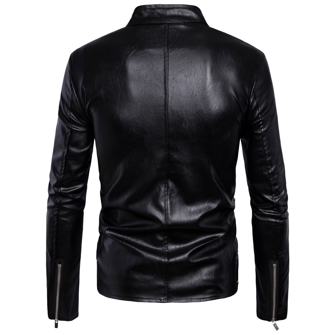 2021 High quality Multi Poket Design Pu Leather Jacket Men Punk Motorcycle Jacket Men Bomber Jackets