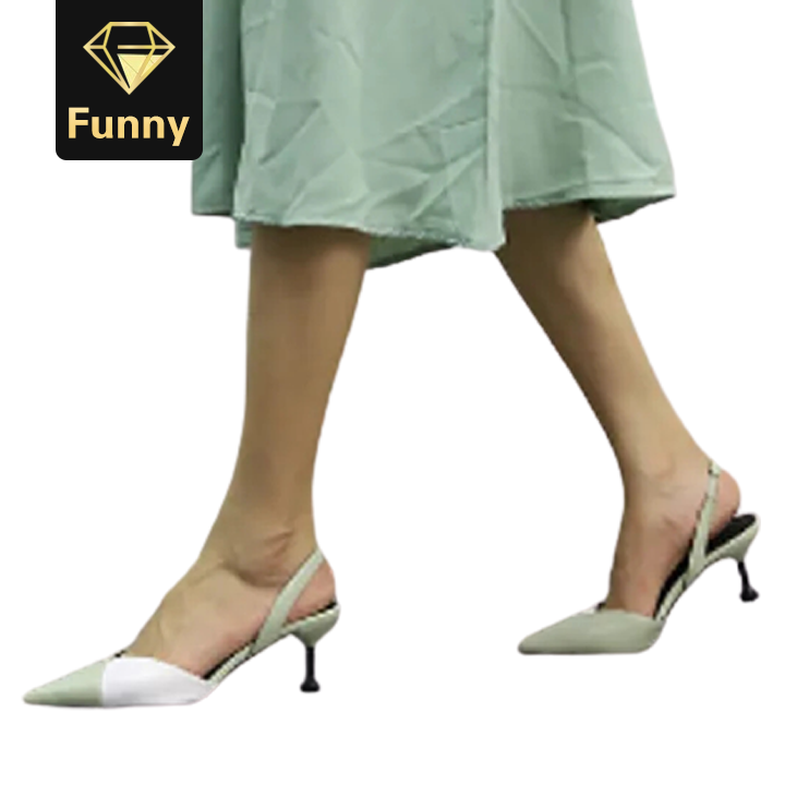 2021 High quality Women Heeled Pointed-Toe sandals Fashion after Empty Mixed Colors Fashion Sandals