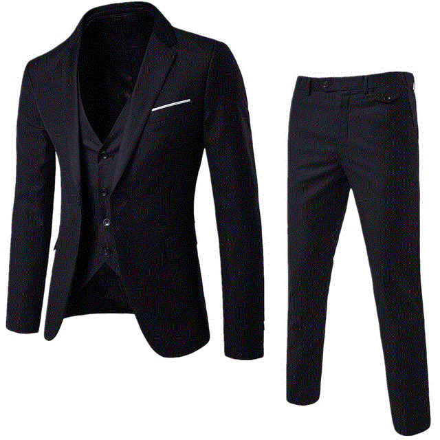 2021 High quality High Quality Business Casual Suit Three-piece Groom Best Man Suit 9-color Choose Plus Size