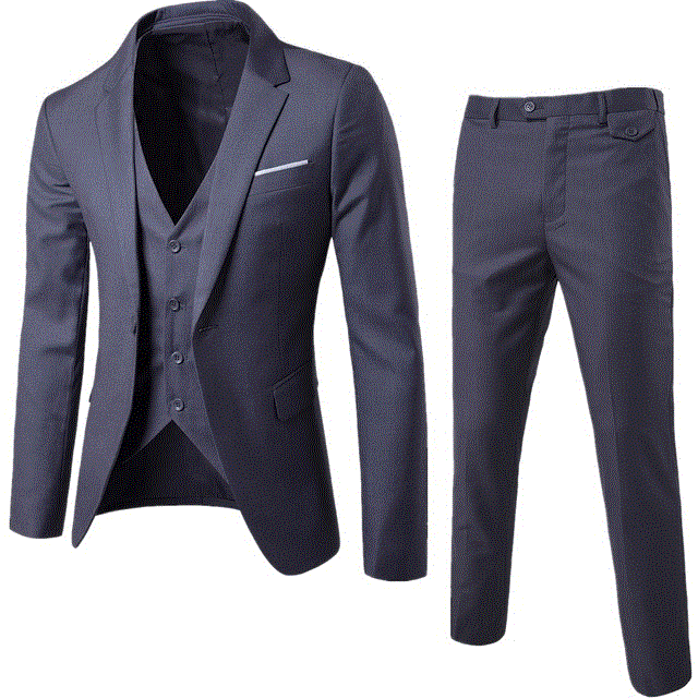 2021 High quality High Quality Business Casual Suit Three-piece Groom Best Man Suit 9-color Choose Plus Size