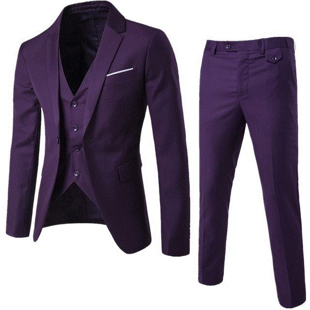2021 High quality High Quality Business Casual Suit Three-piece Groom Best Man Suit 9-color Choose Plus Size