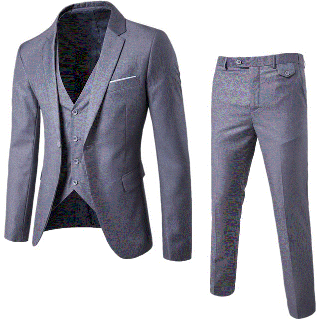 2021 High quality High Quality Business Casual Suit Three-piece Groom Best Man Suit 9-color Choose Plus Size