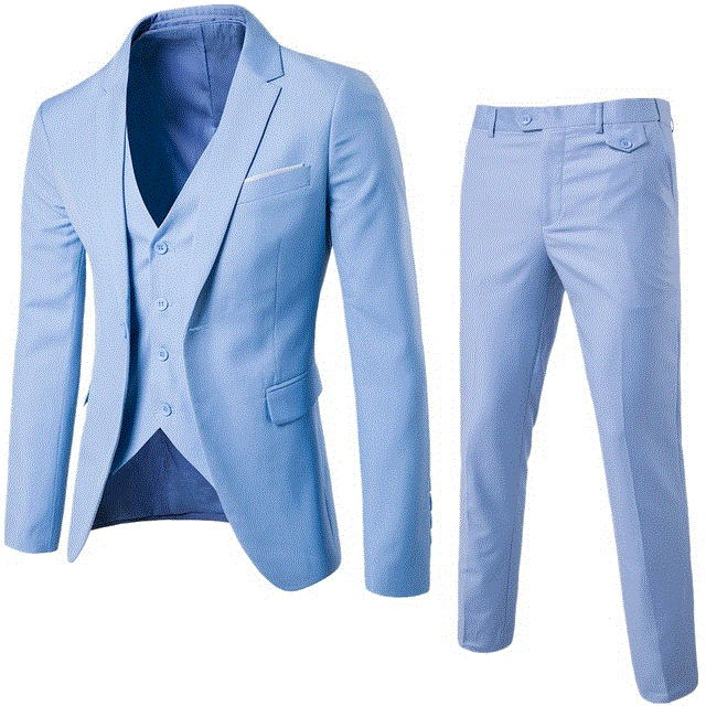 2021 High quality High Quality Business Casual Suit Three-piece Groom Best Man Suit 9-color Choose Plus Size