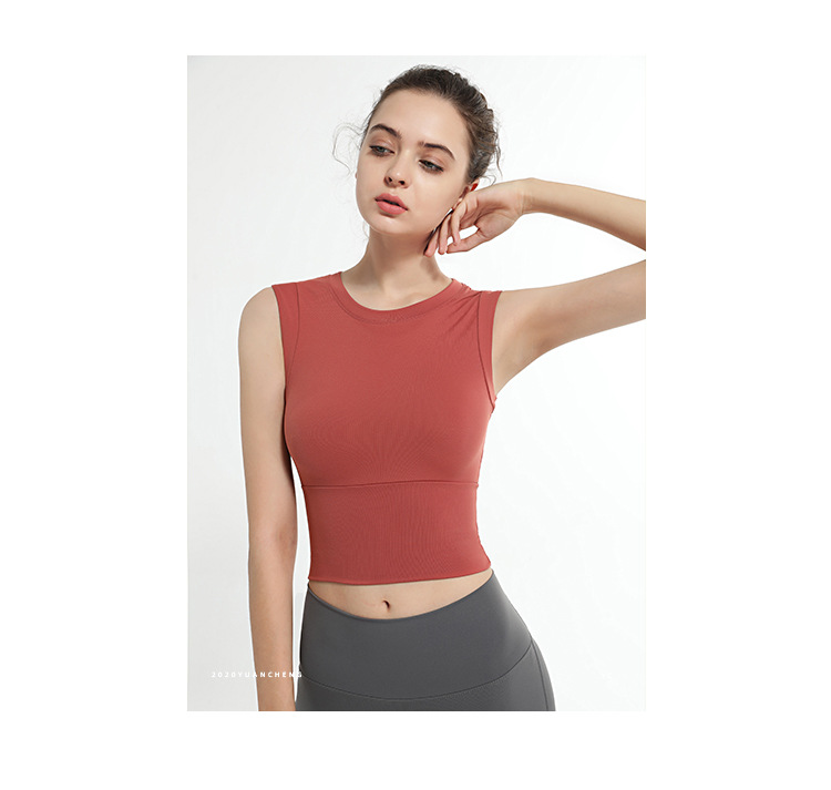 2021 High quality Seamless Yoga Tops Women Sleeveless Sports Tops Gymwear Running Quick Dry Fitness Gymwear