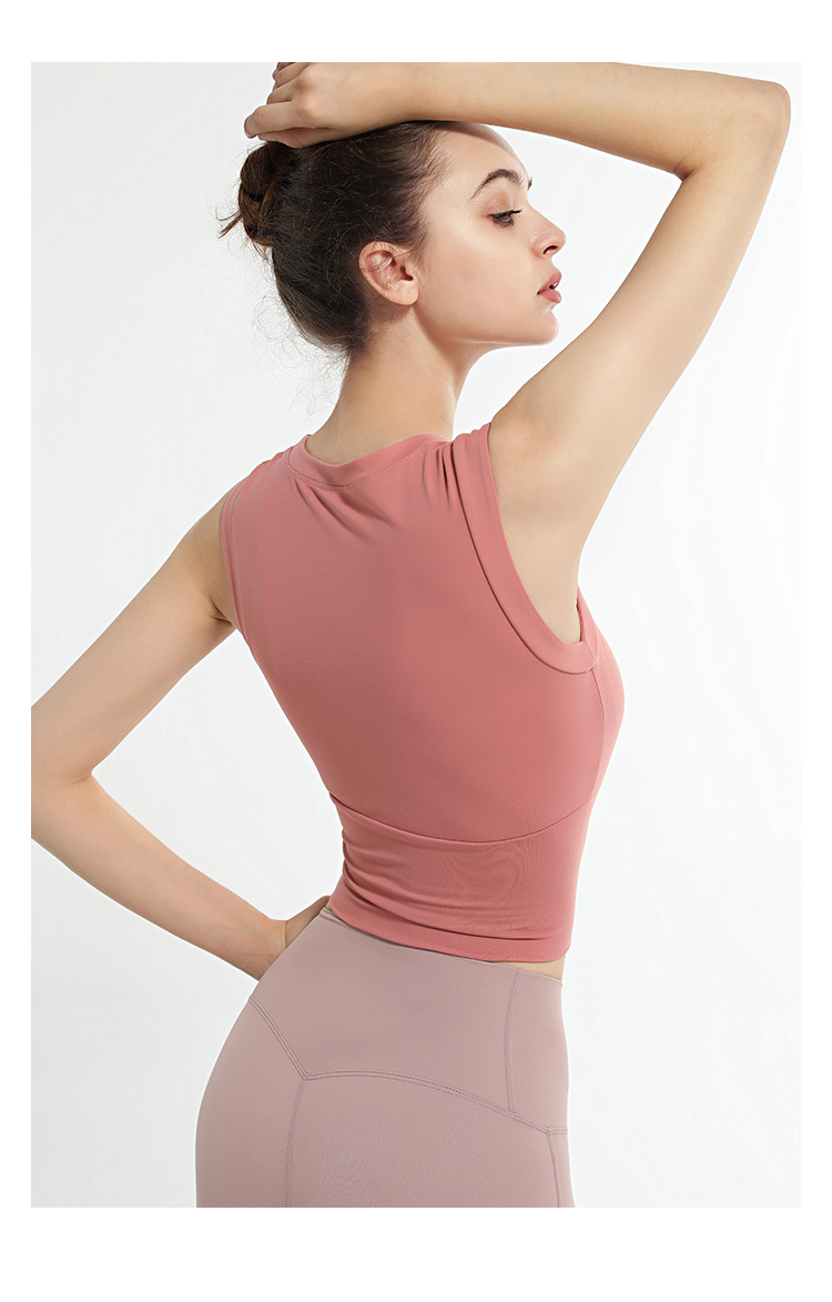 2021 High quality Seamless Yoga Tops Women Sleeveless Sports Tops Gymwear Running Quick Dry Fitness Gymwear