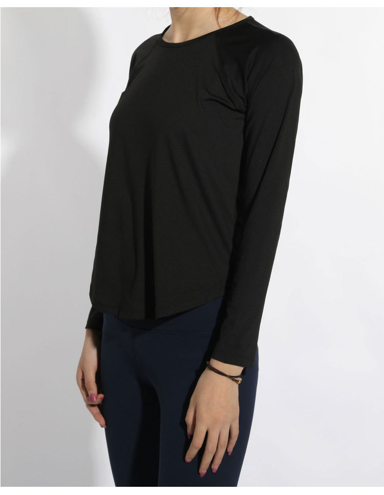 2021 High quality Plus Size Women Long sleeve Yoga Back Hollow Fitness Gymwear Yoga Top Breathable Quick Dry Gymwear