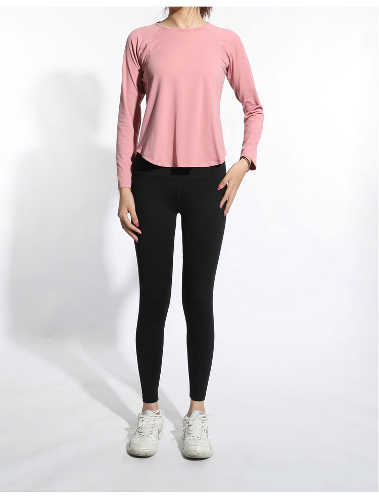 2021 High quality Plus Size Women Long sleeve Yoga Back Hollow Fitness Gymwear Yoga Top Breathable Quick Dry Gymwear