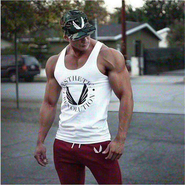 2021 High quality Power musculation Bodybuilding Fitness Men Cotton Tanks Vest Men' Tank Underwear Plus Size