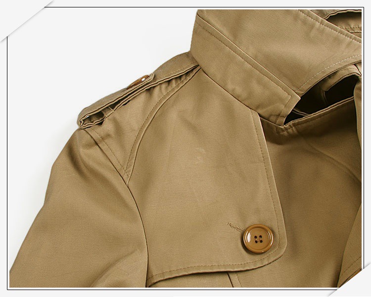 2021 High quality Trench Coat Men Casual Slim Long Men's Coats Autumn Double-breasted Trench Male Windbreaker Fashion