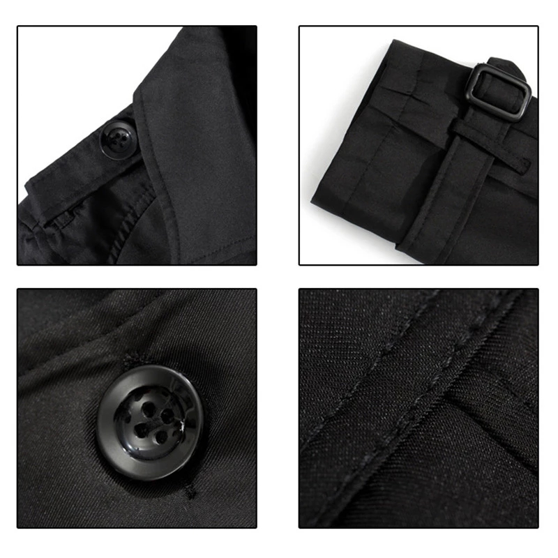 2021 High quality Trench Coat Men Casual Slim Long Men's Coats Autumn Double-breasted Trench Male Windbreaker Fashion