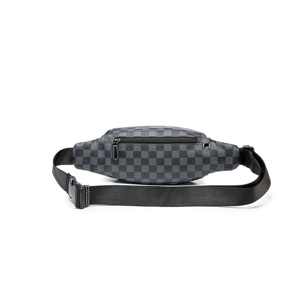 2021 High quality Hot Sale Fashion Black Plaid Women/Men Waist Packs Bags Luxury Fanny Pack Vintage Waist Purse Bag