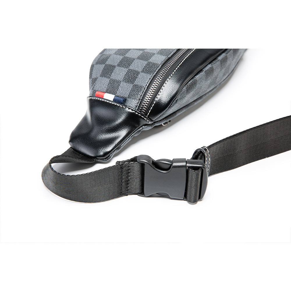 2021 High quality Hot Sale Fashion Black Plaid Women/Men Waist Packs Bags Luxury Fanny Pack Vintage Waist Purse Bag