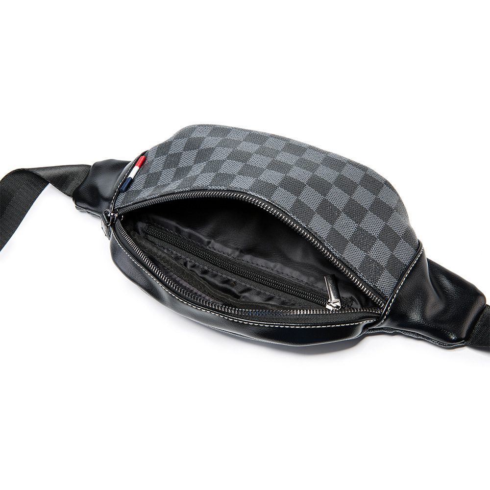 2021 High quality Hot Sale Fashion Black Plaid Women/Men Waist Packs Bags Luxury Fanny Pack Vintage Waist Purse Bag