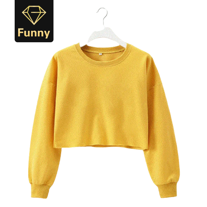 2021 High quality Womens Casual Long Sleeve Jumper Sweater Crop Top Pullover Tops