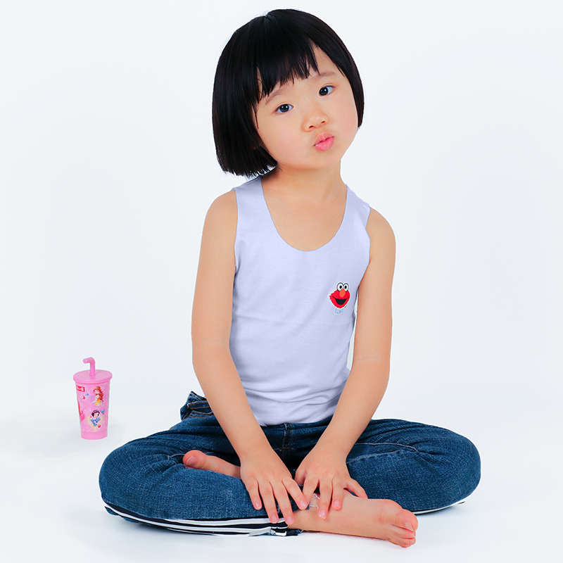 2021 High quality Undershirt Camisole Kids Underwear For Girls Summer Solid Cotton Toddler Boy Top