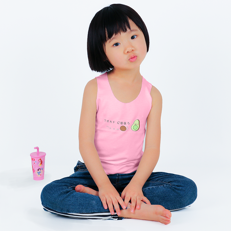 2021 High quality Undershirt Camisole Kids Underwear For Girls Summer Solid Cotton Toddler Boy Top
