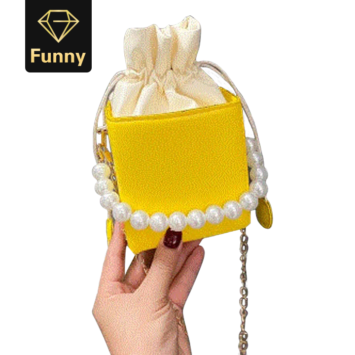 2021 High quality Fashion Box-shaped PU leather messenger bag ladies chain sweet shoulder handbag