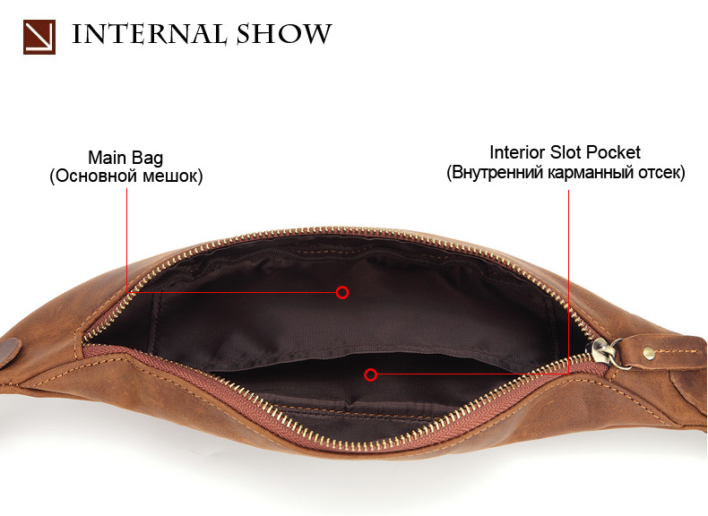 2021 High quality PU Leather Waist Packs For Men Travel Fanny Pack 120cm Belt Length Male Small Waist Bag For Phone