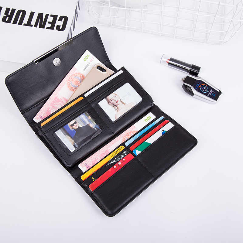 2021 High quality New Fashion Diamond Money Clip Female Wallet Slim Thin Women Purses Long Clutch Wallets Money Bag
