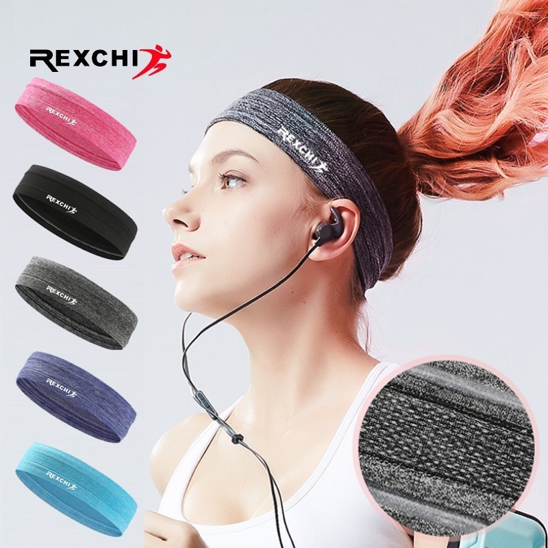 2021 High quality Elastic Sweatband Headband Anti-Slip Women Men Breathable Fitness Yoga Volleyball Hair Band