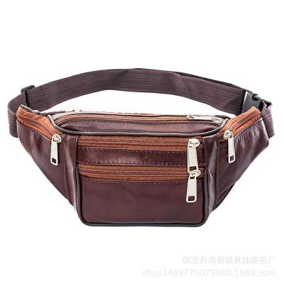 2021 High quality Unisex Outdoor Sports Leather Bum Bag Running Belt Waist Pack Belt Sport Bag