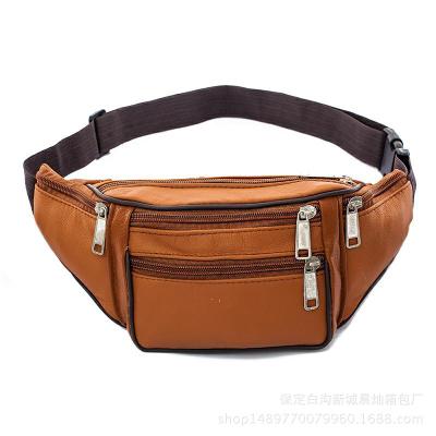 2021 High quality Unisex Outdoor Sports Leather Bum Bag Running Belt Waist Pack Belt Sport Bag