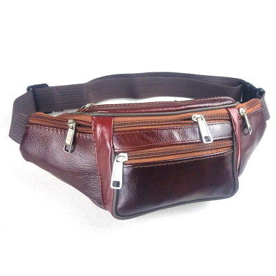 2021 High quality Unisex Outdoor Sports Leather Bum Bag Running Belt Waist Pack Belt Sport Bag
