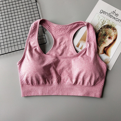 2021 High quality Sports Bra Medium Support Running Racerback Yoga Bra Vest Type Brassiere Sport Woman Fitness Bra