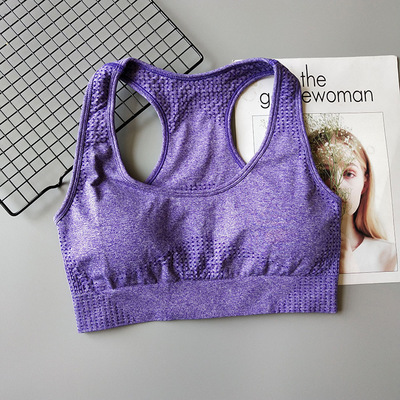 2021 High quality Sports Bra Medium Support Running Racerback Yoga Bra Vest Type Brassiere Sport Woman Fitness Bra