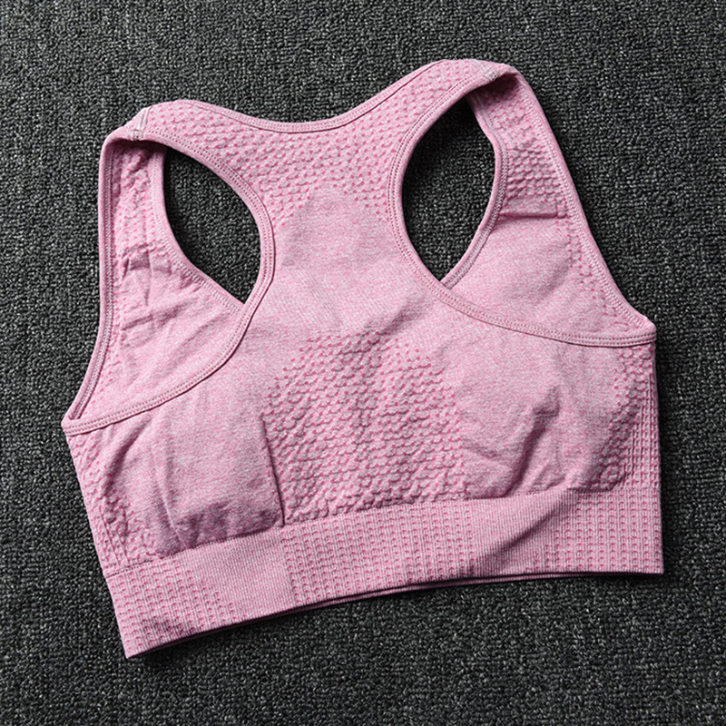 2021 High quality Sports Bra Medium Support Running Racerback Yoga Bra Vest Type Brassiere Sport Woman Fitness Bra