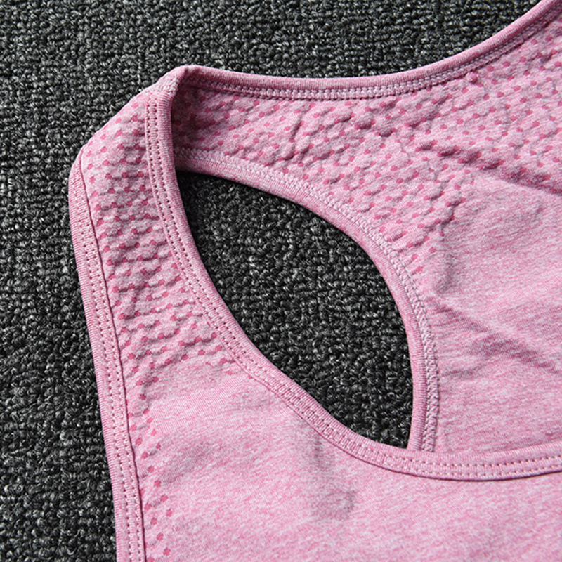 2021 High quality Sports Bra Medium Support Running Racerback Yoga Bra Vest Type Brassiere Sport Woman Fitness Bra