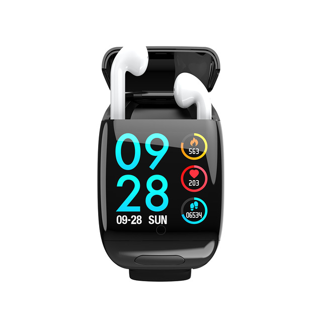 2021 High quality Smart Watch Men Bluetooth Headphone Heart Rate Blood Pressure Smartwatch for Android