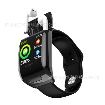 2021 High quality Smart Watch Men Bluetooth Headphone Heart Rate Blood Pressure Smartwatch for Android