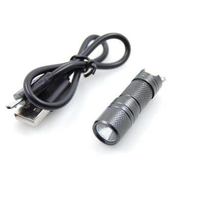 2021 High quality Outdoor Mini Portable Keychain USB Rechargeable LED Flashlight Torch Lamp Light