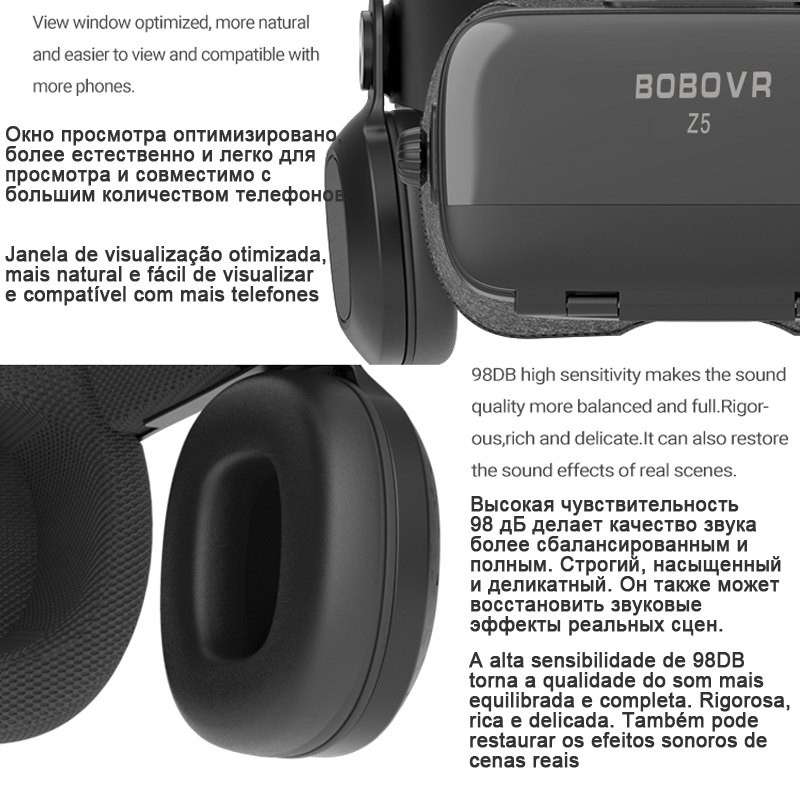 2021 High quality Bobovr Z5 VR Virtual Reality Glasses 3D Headset Helmet For Smartphone Viar Binoculars Video Game